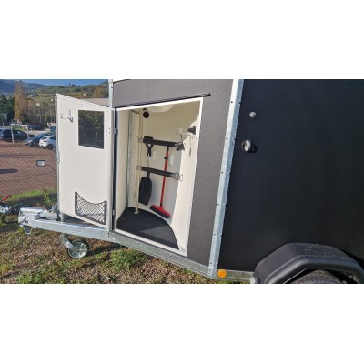 Trailer trasporto cavalli due posti con selleria Boeckmann DUO ESPRIT