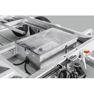 Carrello rimorchio auto ribaltabile tri-latterale con pompa elettrico