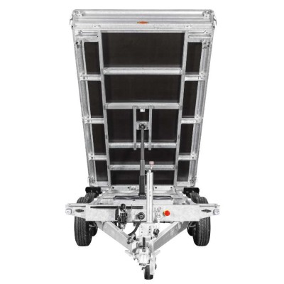 Carrello rimorchio auto ribaltabile tri-latterale con pompa elettrico