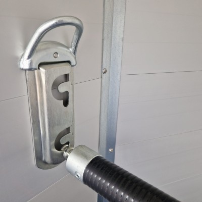Trailer trasporto cavalli due posti in alluminio Boeckmann Champion Esprit Silver + Black