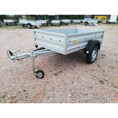 Carrello appendice rimorchio auto mono asse Multifunzione in Acciaio Zincato e Verniciato