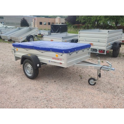 Carrello appendice rimorchio auto mono asse Multifunzione in Acciaio Zincato e Verniciato