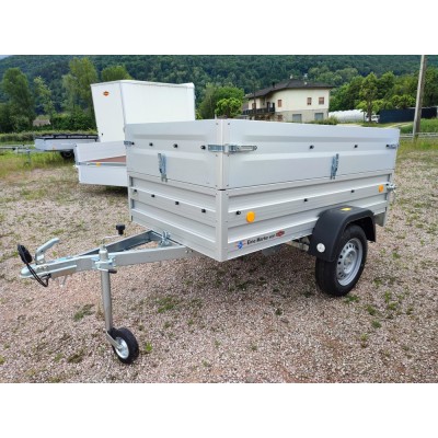 Carrello appendice rimorchio auto mono asse Multifunzione in Acciaio Zincato e Verniciato