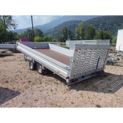Carrello rimorchio basculante trasporto macchinari e cose Pronta consegna