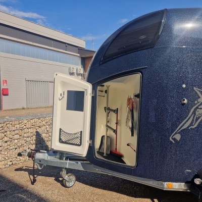 Trailer Trasporto cavalli Boeckmann Comfort in Vetroresina  due posti