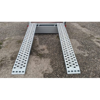 Carrello Rimorchio auto doppio asse in alluminio multifunzione