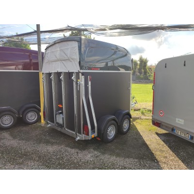 Trailer trasporto cavalli Boeckmann DUO ESPRIT Silver + Black due posti