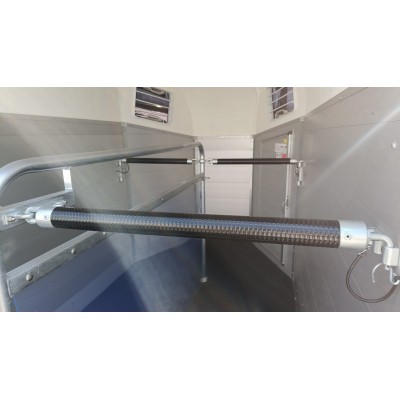 Trailer trasporto cavalli due posti in alluminio Boeckmann Champion Esprit Silver + Black