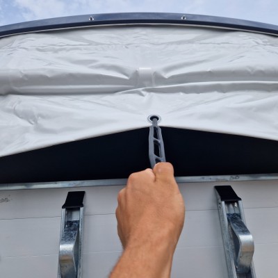 Trailer trasporto cavalli due posti in alluminio Boeckmann Champion Esprit Silver + Black