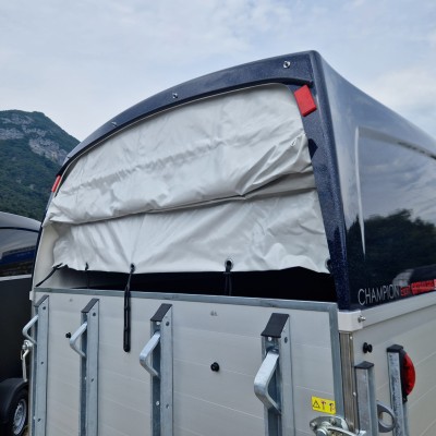 Trailer trasporto cavalli due posti in alluminio Boeckmann Champion Esprit Silver + Black