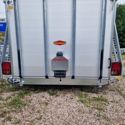 Trailer trasporto cavalli due posti in alluminio Boeckmann Champion Esprit Silver + Black