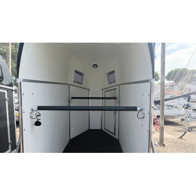 Trailer trasporto cavalli un posto Boeckmann Uno Esprit Silver + Black