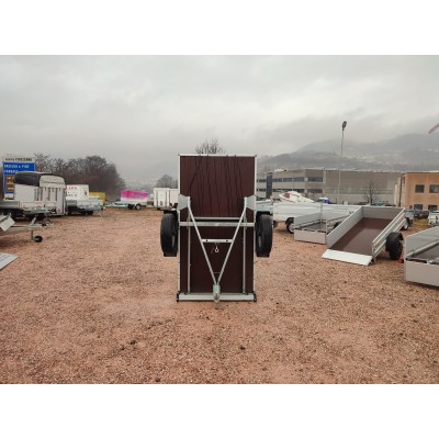 Carrello rimorchio auto mono asse con timone pieghevole