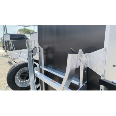 Carrello rimorchio auto mono asse con timone pieghevole