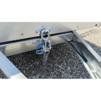 Carrello rimorchio auto mono asse con timone pieghevole