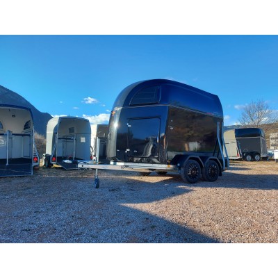 Trailer trasporto cavalli due posti in vetroresina PRONTA CONSEGNA