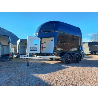 Trailer trasporto cavalli due posti in vetroresina PRONTA CONSEGNA