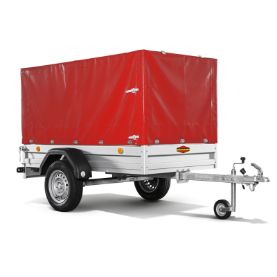Carrello rimorchio appendice  auto monoasse in alluminio Boeckmann