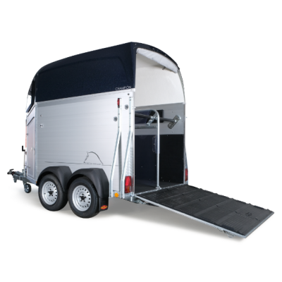 Trailer trasporto cavalli in alluminio Boeckmann Champion R Western con Selleria