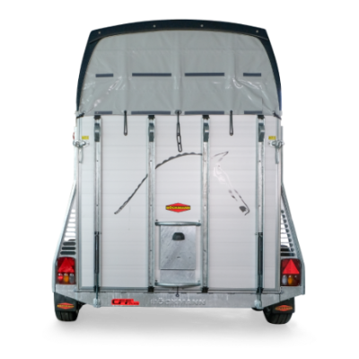 Trailer trasporto cavalli in alluminio Boeckmann Champion R Western con Selleria
