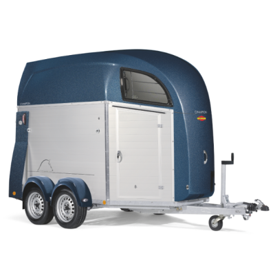 Trailer trasporto cavalli due posti in alluminio Boeckmann Champion R con Selleria inglese