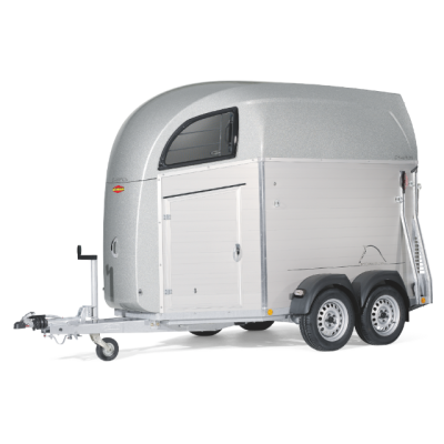 Trailer trasporto cavalli due posti in alluminio Boeckmann Champion R con Selleria inglese