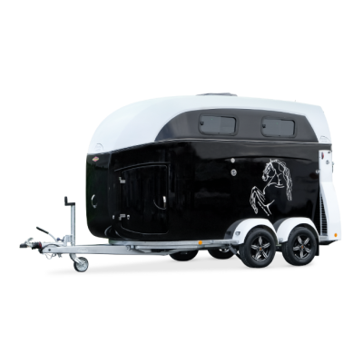Trailer cavalli Boeckmann GRAND MASTER SKA-WCF per 2 cavalli in vetroresina