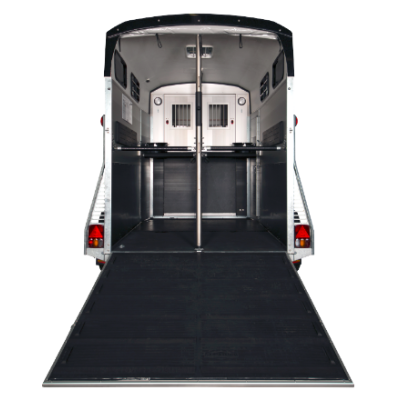 Trailer trasporto cavalli Boeckmann Big Portax WCF Stall in Alluminio Due Posti