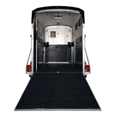 Trailer trasporto cavalli Boeckmann Big Portax WCF Stall in Alluminio Due Posti