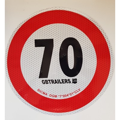 Adesivo 70 km/h limiti di velocità