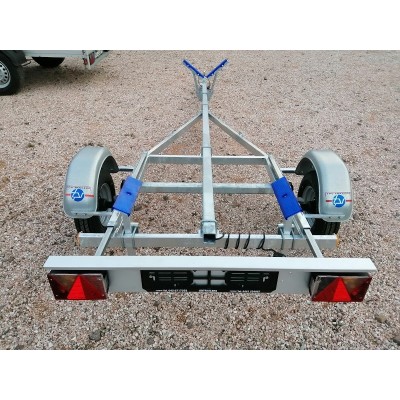 Carrello rimorchio auto per trasporto barche fino a 4500 mm senza freni