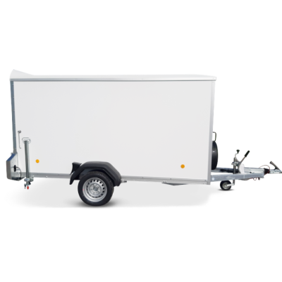 Rimorchio carrello auto furgonato mono asse