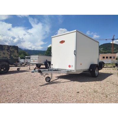 Rimorchio carrello auto furgonato mono asse