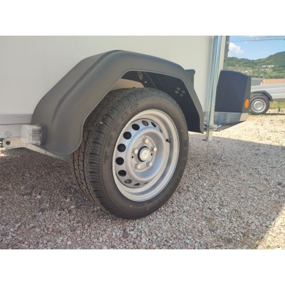 Rimorchio carrello auto furgonato mono asse