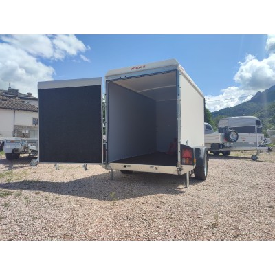 Rimorchio carrello auto furgonato mono asse