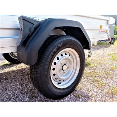 Carrello rimorchio appendice  auto monoasse in alluminio Boeckmann