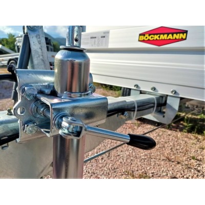 Carrello rimorchio appendice  auto monoasse in alluminio Boeckmann