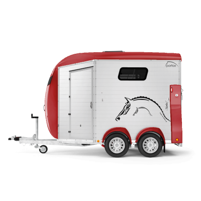 Trailer trasporto cavalli Boeckmann Portax K in Alluminio Due Posti