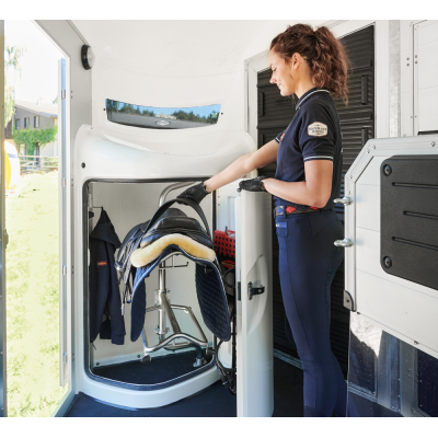 Trailer trasporto cavalli Due Posti Boeckmann Portax LK in Alluminio