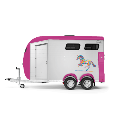 Trailer trasporto cavalli Due Posti Boeckmann Portax LK in Alluminio