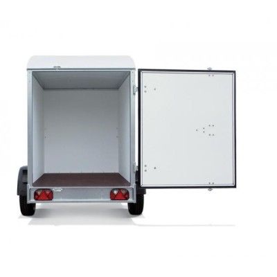Carrello rimorchio auto furgonato mono asse in playwood 750 kg