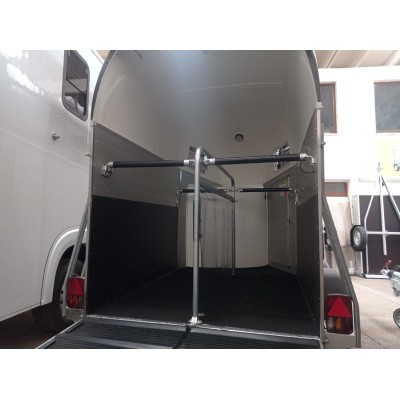 Trailer trasporto cavalli due posti in alluminio Boeckmann Champion Esprit Silver + Black
