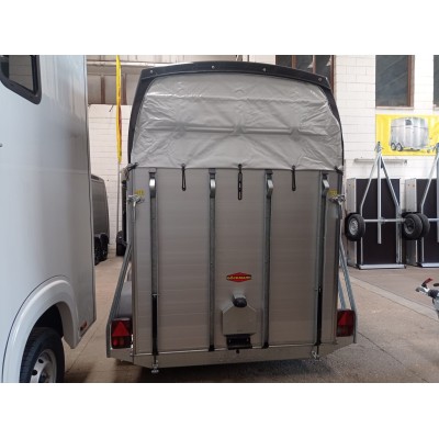 Trailer trasporto cavalli due posti in alluminio Boeckmann Champion Esprit Silver + Black