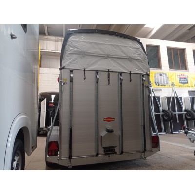 Trailer trasporto cavalli due posti in alluminio Boeckmann Champion Esprit Silver + Black