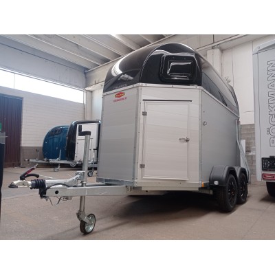 Trailer trasporto cavalli due posti in alluminio Boeckmann Champion Esprit Silver + Black