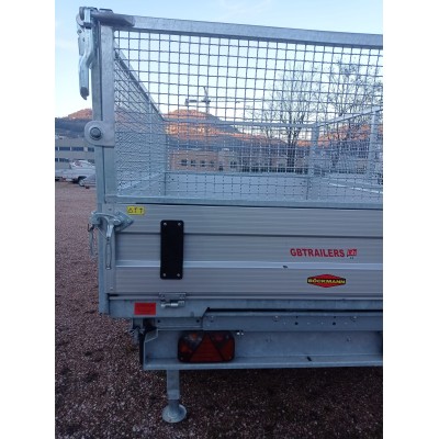 Pronta consegna carrello rimorchio auto ribaltabile tri-latterale