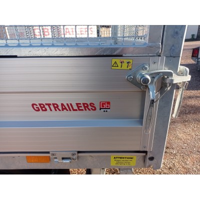Pronta consegna carrello rimorchio auto ribaltabile tri-latterale