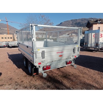 Pronta consegna carrello rimorchio auto ribaltabile tri-latterale