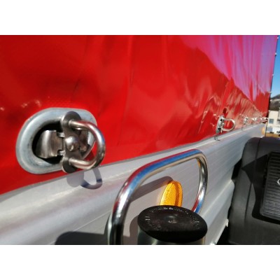 Carrello rimorchio auto frenato mono asse con sponde in alluminio