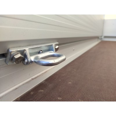 Carrello rimorchio auto frenato mono asse con sponde in alluminio